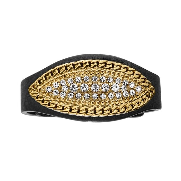 Dyrberg/Kern Egeria Swarovski Crystal and leather bracelet - Picture 1 of 9